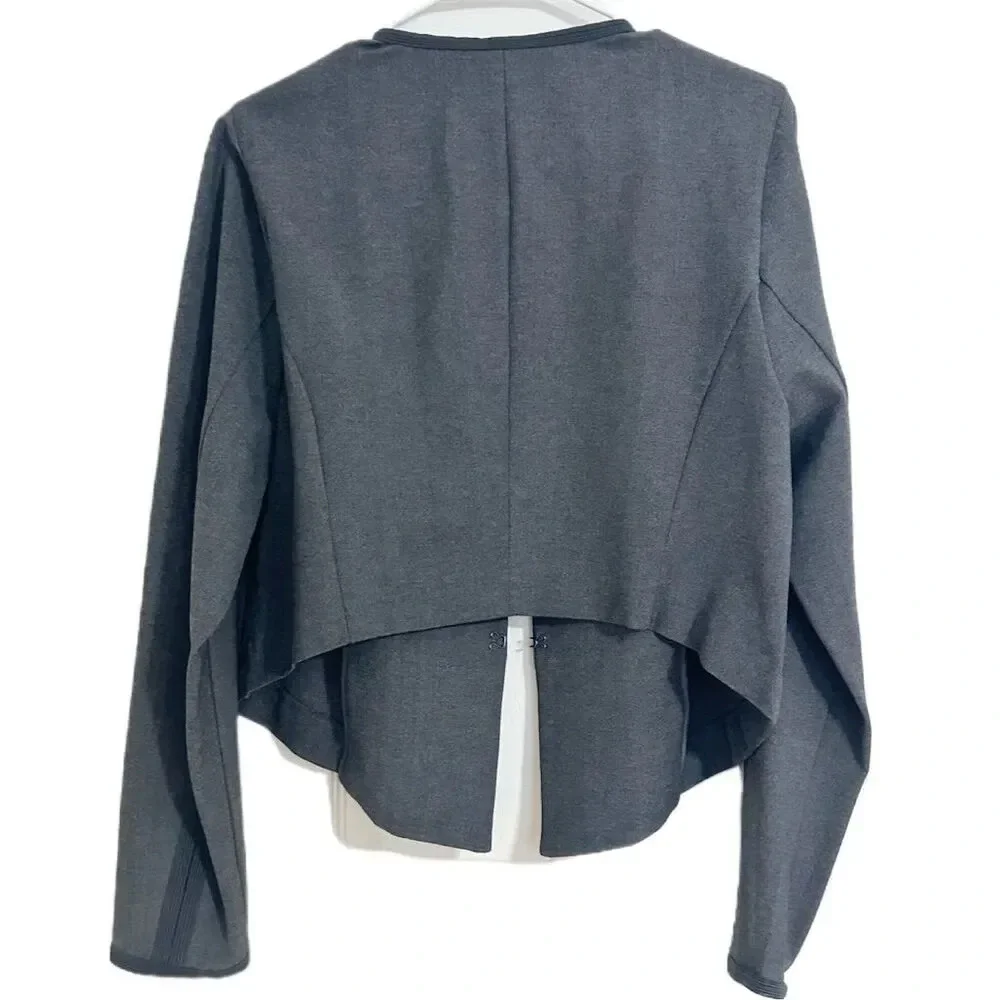 Torrid Womens Blazer 1X Gray Military Style Jacket Cropped Casual  Fall - Picture 4 of 10